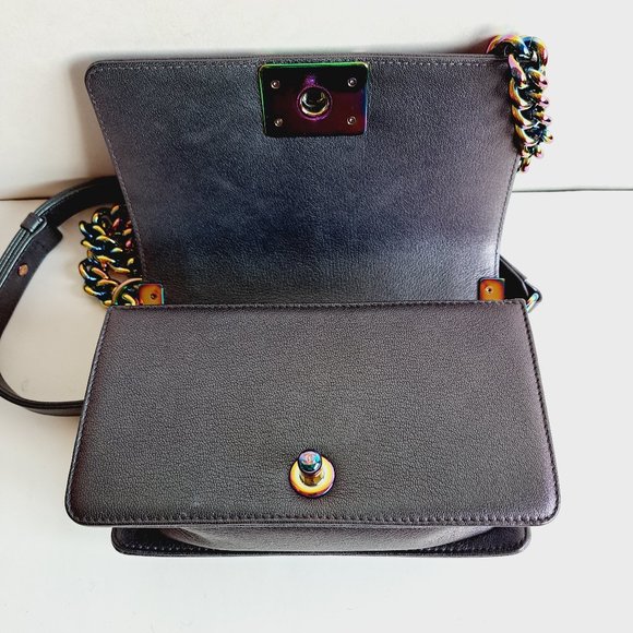 Chanel Purple Iridescent Quilted Leather Small Boy Flap Shoulder Bag - Picture 12 of 16